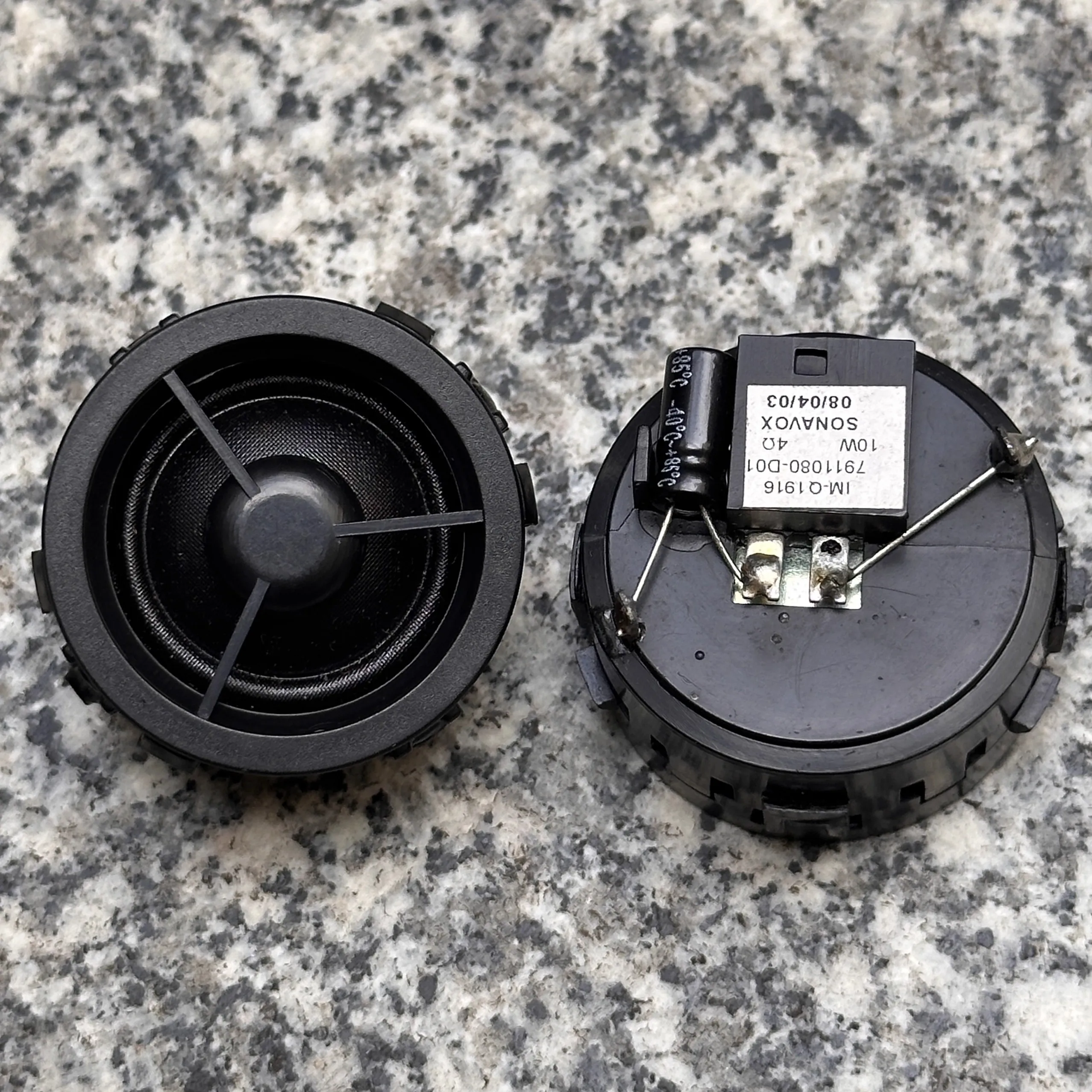 GHXAMP 34mm Silk Dome Tweeter Speaker - 4 Ohm, 10W, w/ Capacitor (Car Audio/Home Use) 2PCS