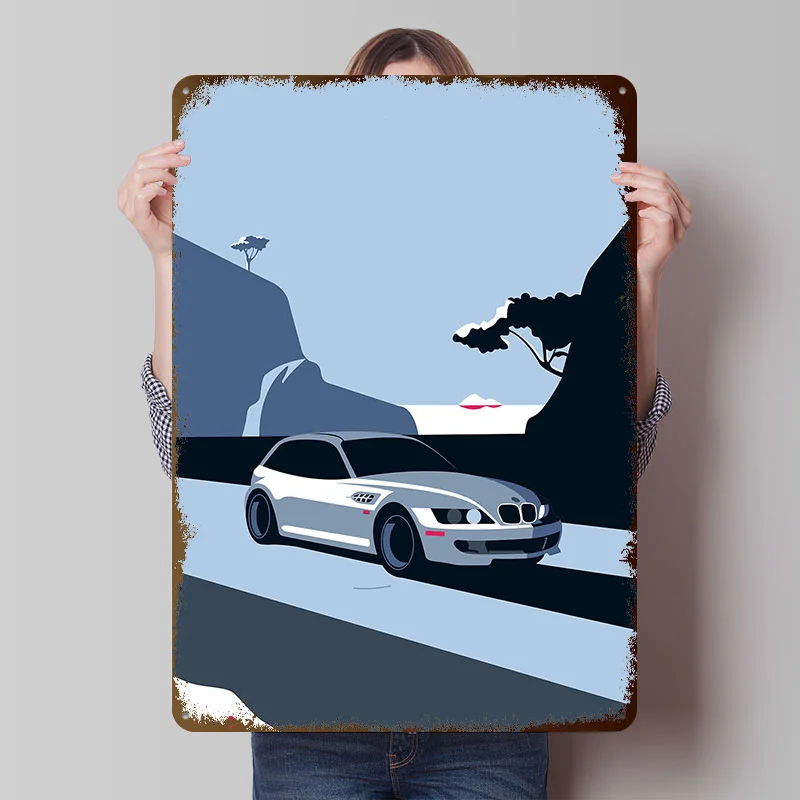 Sports Car Z3 Roadster Poster Customized Wall Art Vintage Metal Signs Retro Tin Plaque for Man Cave Home Decoration Ornaments