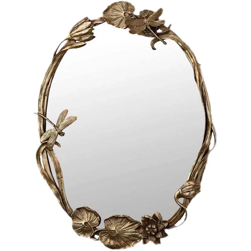 

Classical home made old wall-mounted mirror ornament All-copper decorative wall-mounted mirror wall pendant