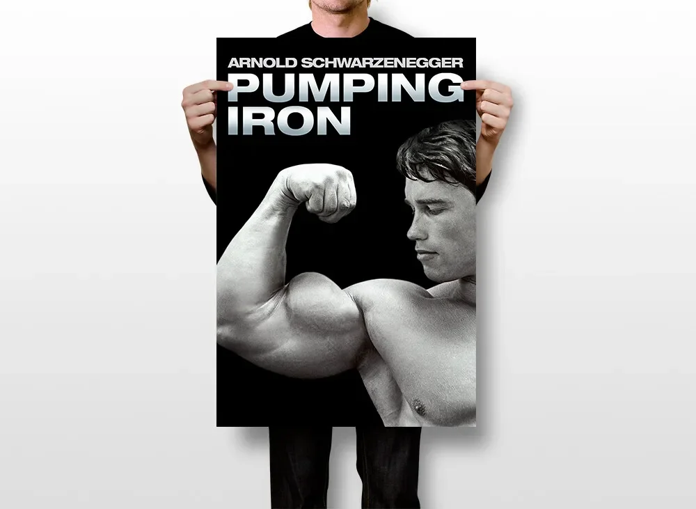 Arnold Schwarzenegger Pumping Iron Art Print Silk Poster Home Decor Painting