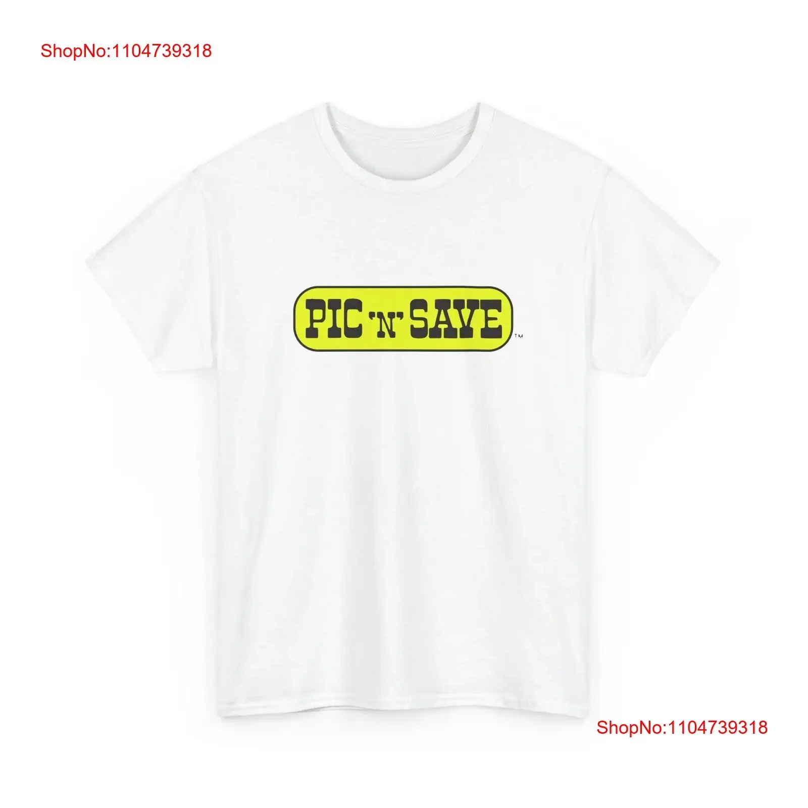 

Ретро PIC 'N' SAVE розничная цепочка с логотипом, винтажная потертая слегка уличная одежда, повседневная унисекс с графикой