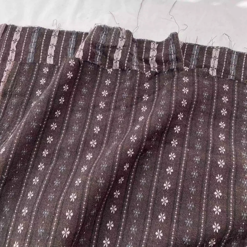 

Ins Style Striped Flower Cloth For Clothing Handmade DIY Thick Cotton Fabric
