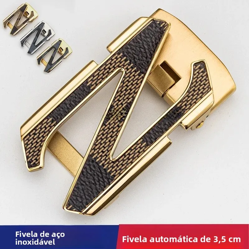 business-anti-allergy-high-end-z-letter-versatile-35-fashion-plaid-automatic-buckle-trendy-pure-steel-buckle-fashion-accessories