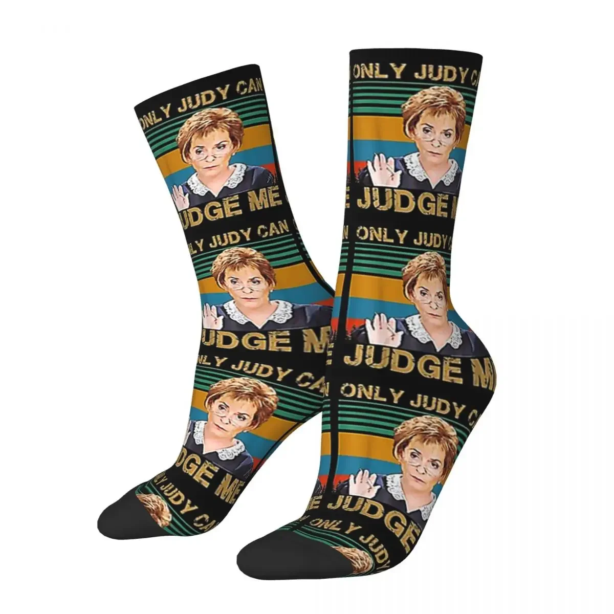 Funny Only Judy Can Judge Me Retro Vintage Socks Harajuku Super Soft Stockings All Season Long Socks for Man's Woman's Gifts