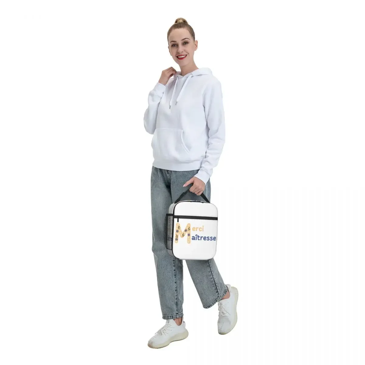 Mistress Lunch Bag For Women Floral Letter Graphic Lunch Box Casual Office Cooler Bag Insulated Waterproof Tote Food Bags