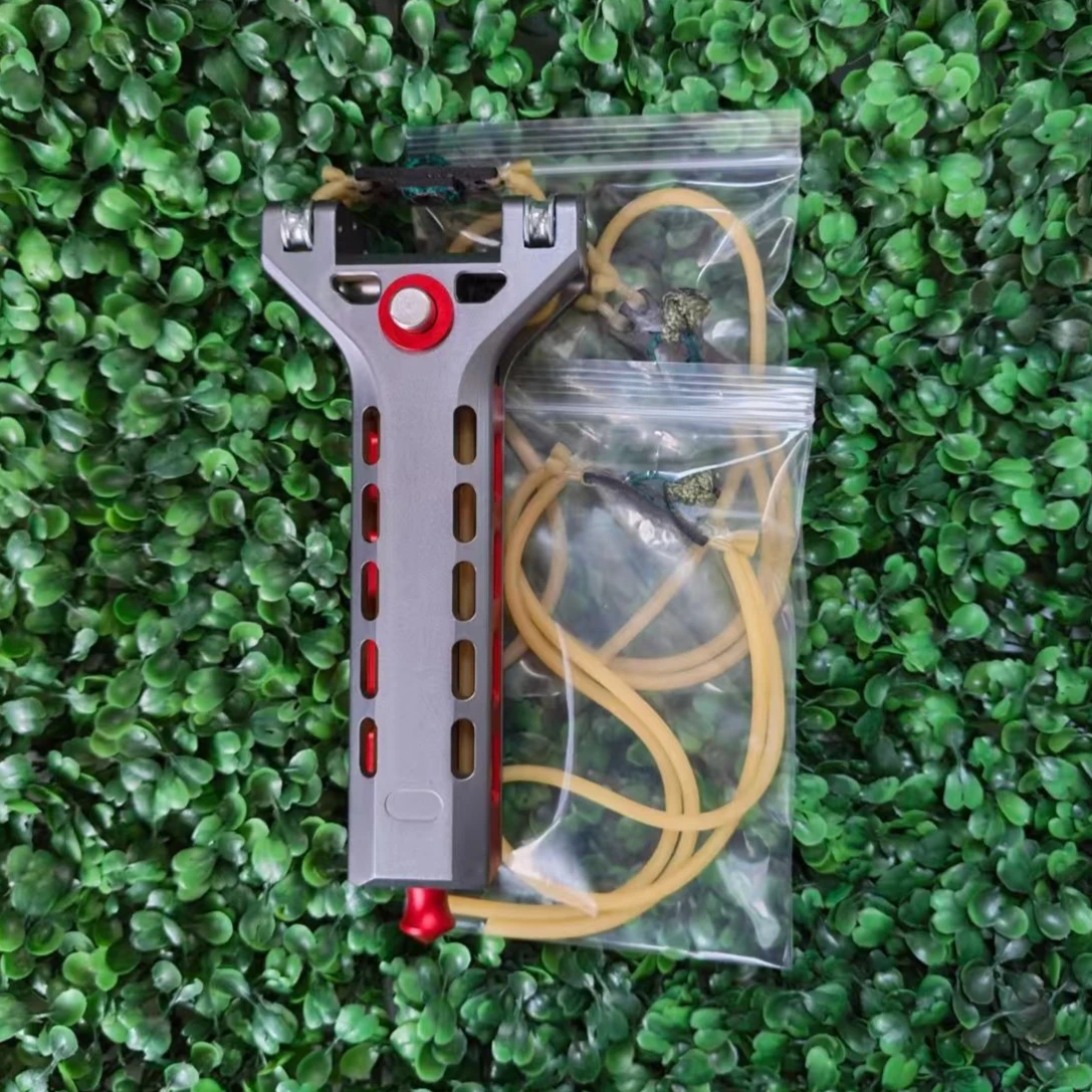 

CNC Aluminum Alloy Automatic S-lingshot with Magazine, Magnetic Suction Pocket, Lightweight and Durable Outdoor Tool Parts