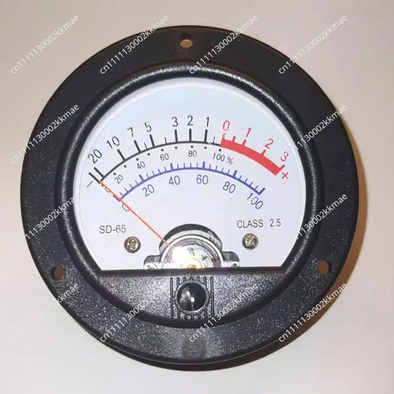 Retro dial vu instrument current  voltage meter with yellow backlight SD-65 round black analog  head