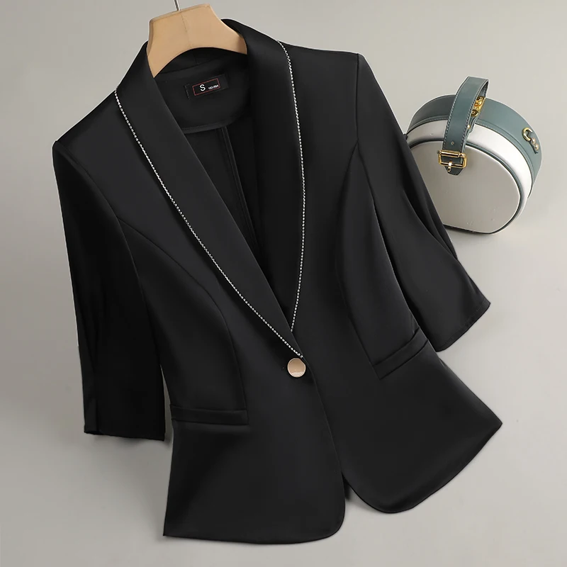 NAVIU High Grade Casual Kleine Anzug Jacke Weibliche 2025, Frühling Sommer Neue Temperament Blazer Mantel Frauen Büro Damen Arbeiten Tops