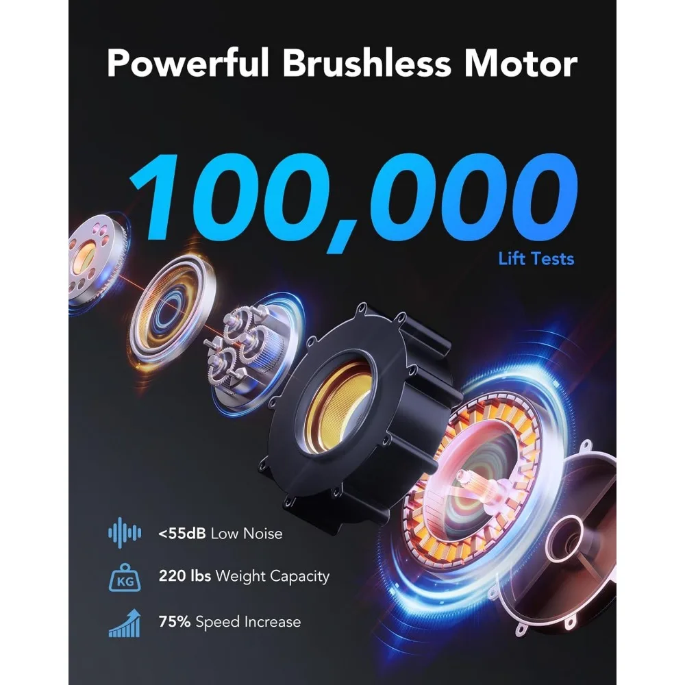 Electric Standing Desk 71x35 inches - Large Height Adjustable Table with 4 Memory Presets for Sit-Stand Comfort