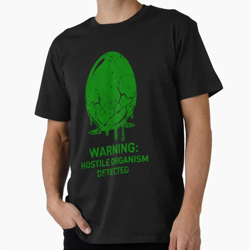 

AUG-69 Hostile Organism Warning Shirt _ Sci-Fi 80s Horro movie Alien Sacry Space Monster Xenomorph Gift T-shirt Large size Tops