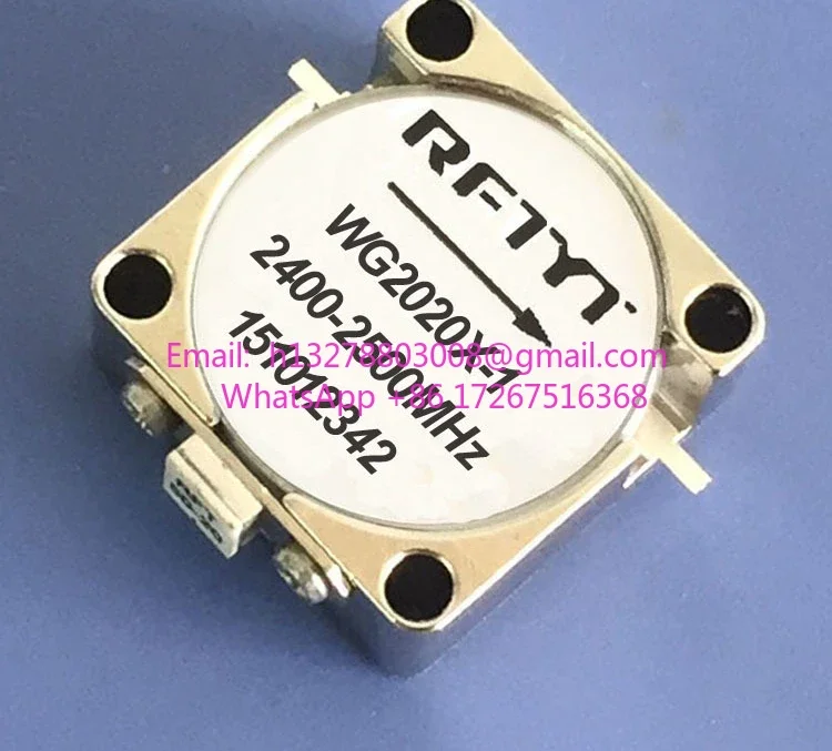

по часовой стрелке RFTYT WG2020X-1 2400-2500 МГц 151012342 Радиочастотный микросхемный изолятор циркулятора 2,4 ГГц