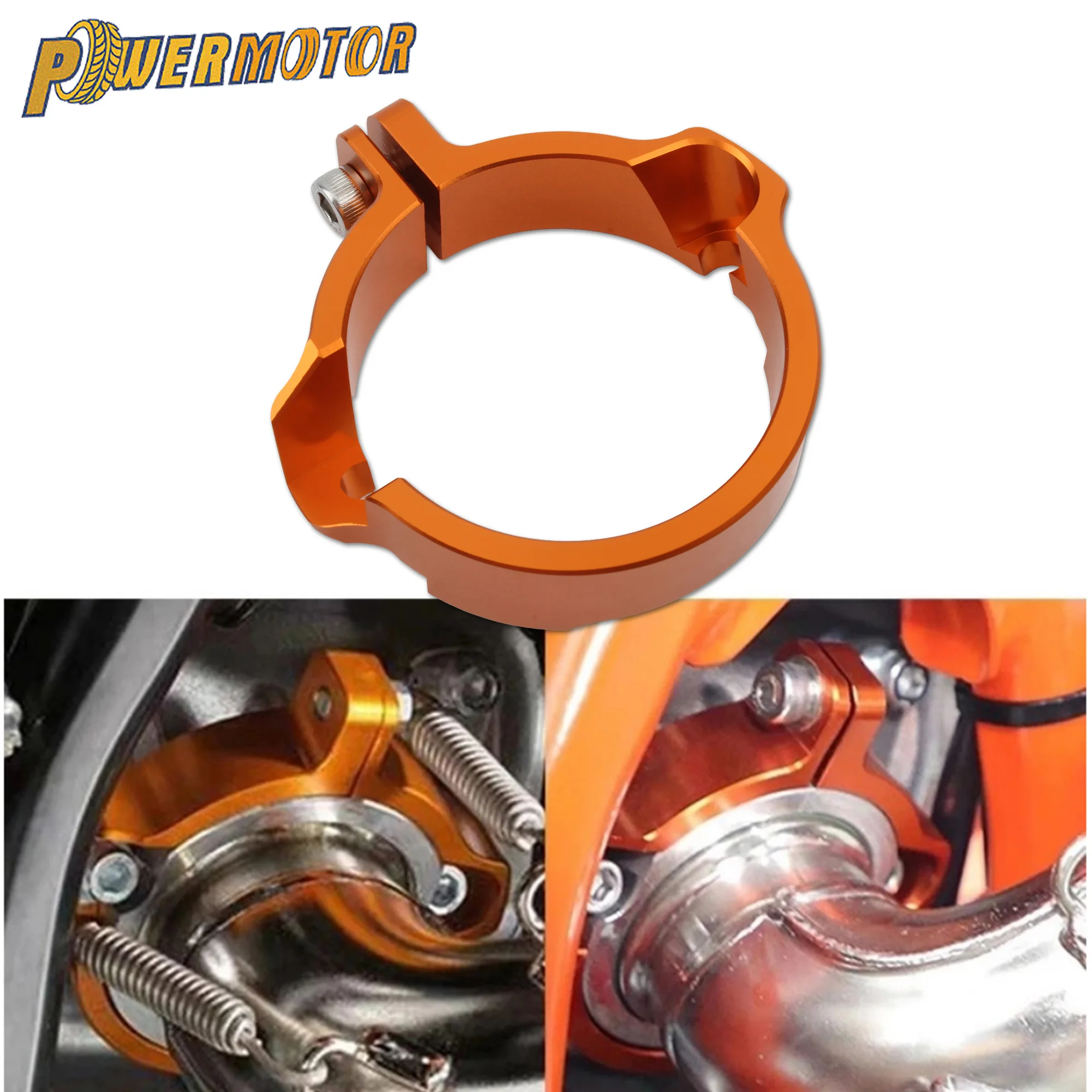 

Motorcycle Exhaust Tip Clamp Muffler Pipe Flange Guard Tightening Hoop For KTM EXC XC SX XCW TPI Six Days 250 300 2017-2022 2023