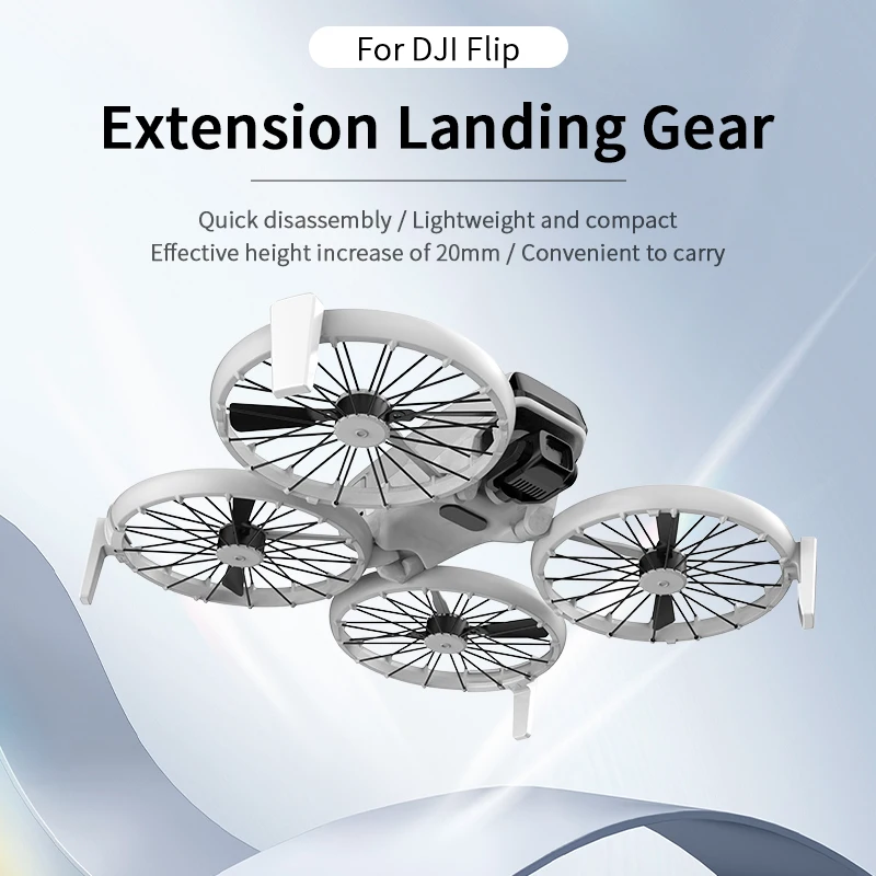 For DJI Flip Drone Landing Gear Bracket Foldable Height Increasing Tripod Gimbal Protection Fixed Bracket Support Leg Accessory