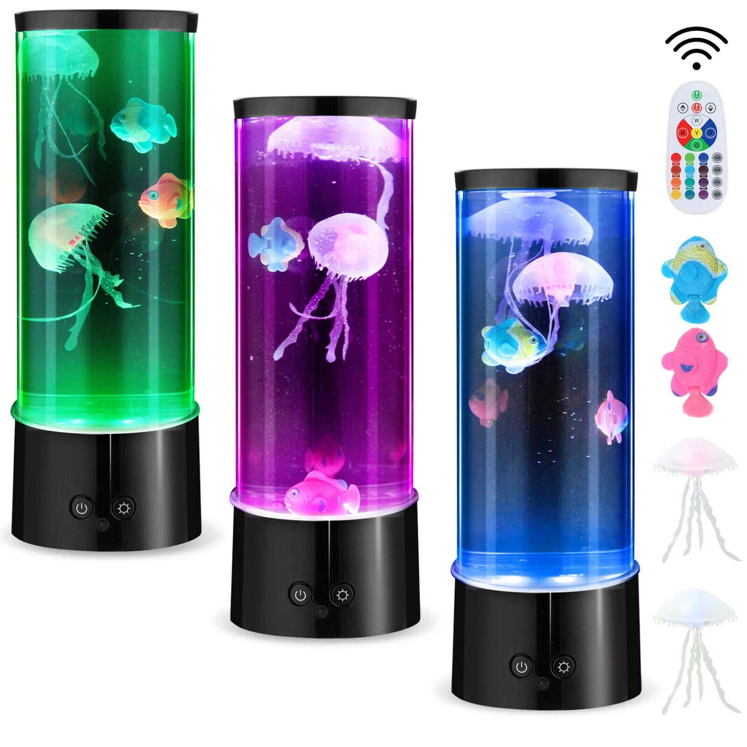 with this exquisite LED jellyfish lamp, sure to mesmerize all who behold it. Immerse yourself in its soothing glow and add a tou