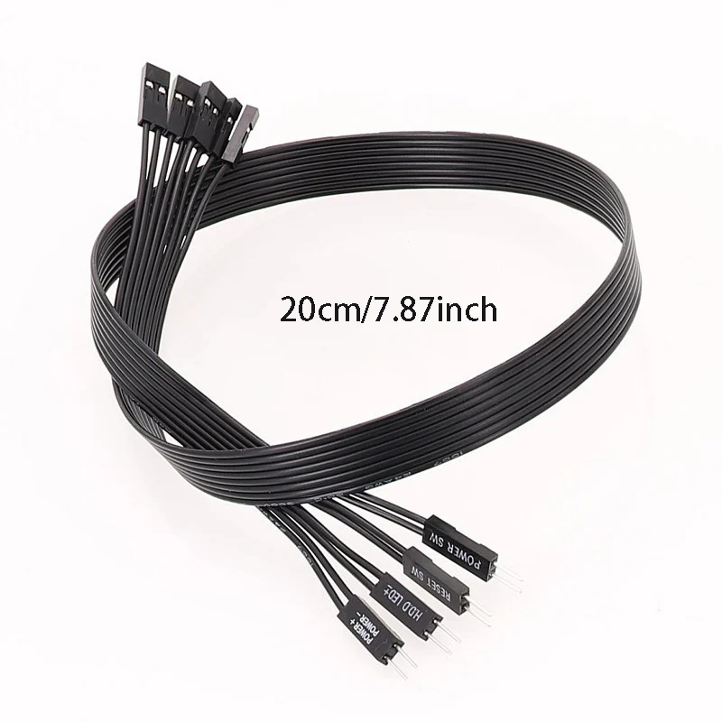 

PC Motherboard Switch Cable HDD LED PLED Reset SW Power SW Extend Wire 20AWG Convert Cord 20cm Connect Line