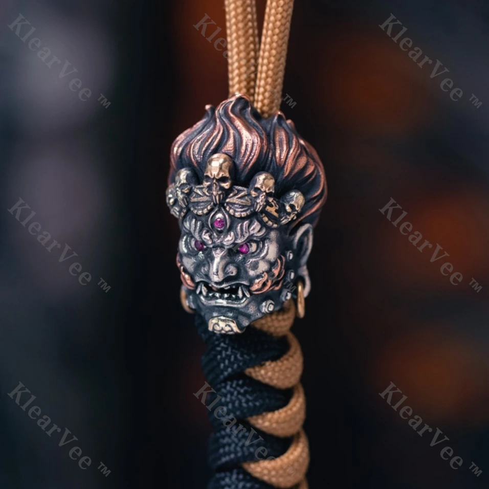 

Outdoor EDC Tool Personalized Brass Pendant Umbrella Rope Knife Bead Keychain DIY Pendant Necklace Backpack Pendant