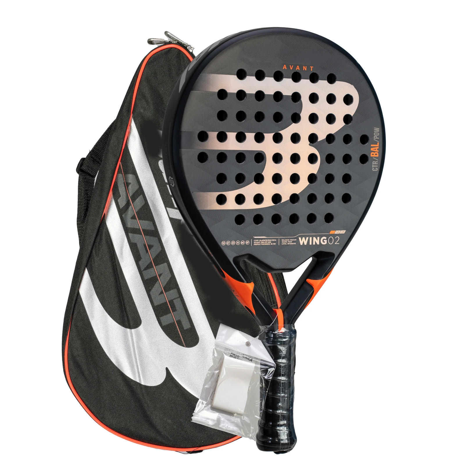 

2023 Premium Padel Racket - Carbon Fiber Tennis Racquet with Hybrid Shape, EVA High Density Core, Perfect Balance of Power & Con