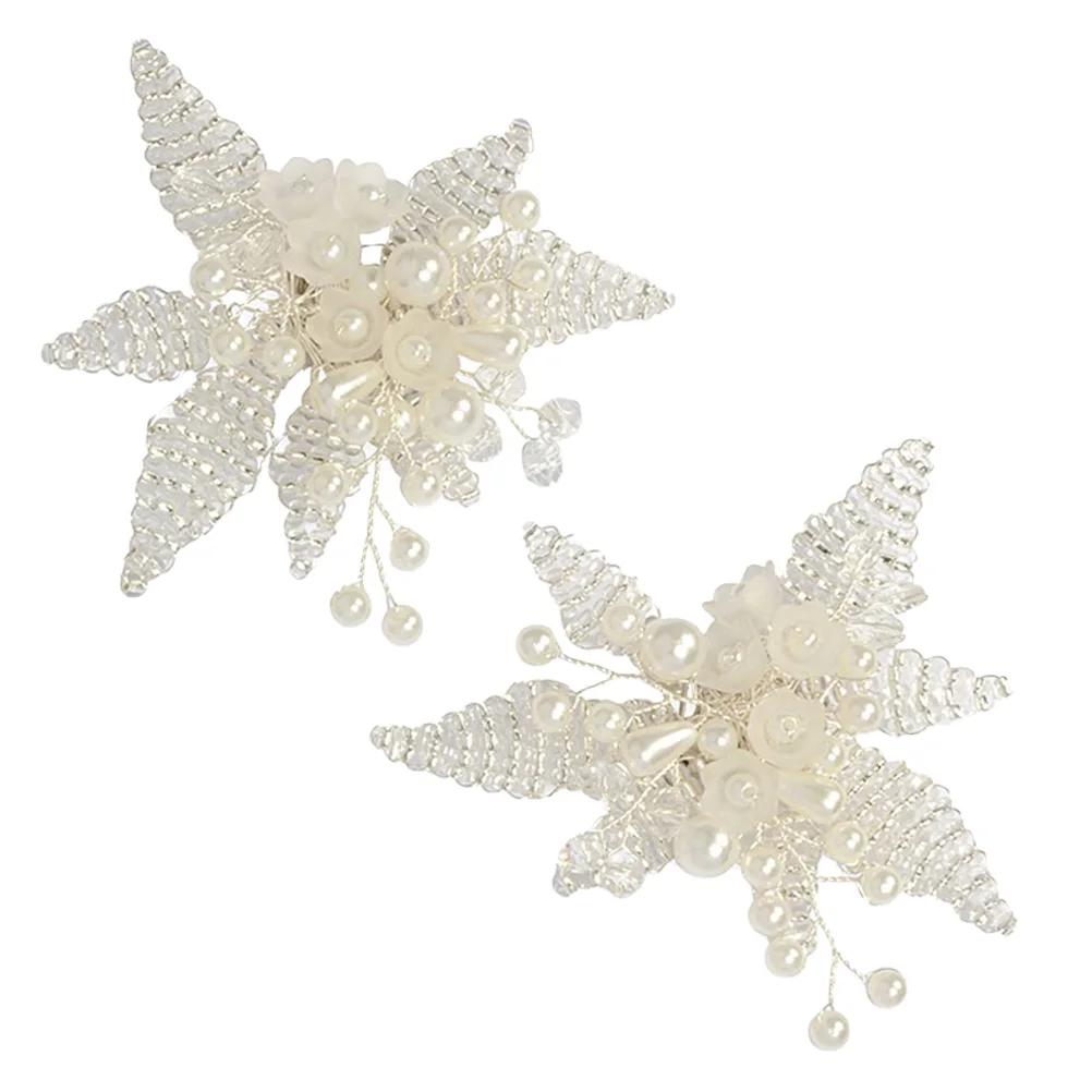 

Pearl Crystal Shoe Flower Buckles Girls Shoes DIY Ornaments Decor Accessories Shoe Rack Elegant Appearance Street
