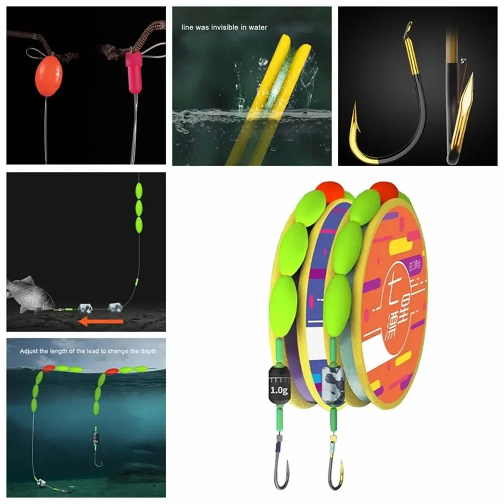 Fishing Lead Fishing Hooks Line Fishing Stopper Carbon Steel Hook and Line Fishing Float Fish Fishing Line Hooks