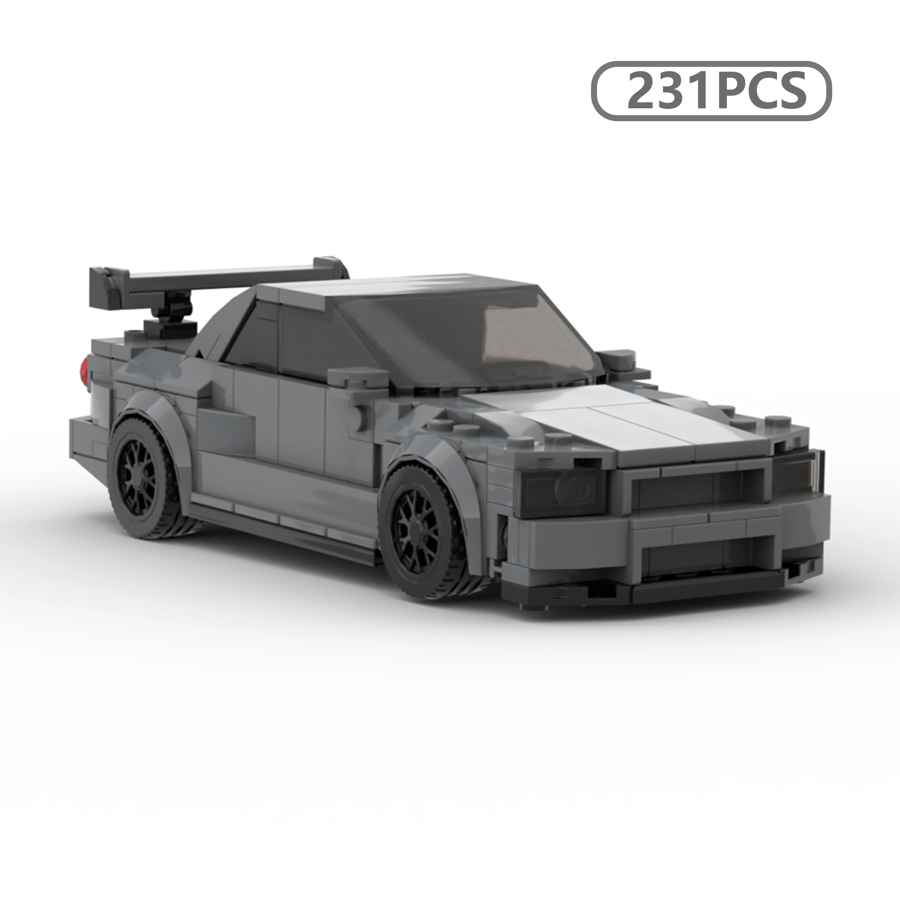 

MOC Skyline GT-R R34 Строительные блоки 8-зубьев JDM Модель сборки спортивного автомобиля для взрослых Коллекция