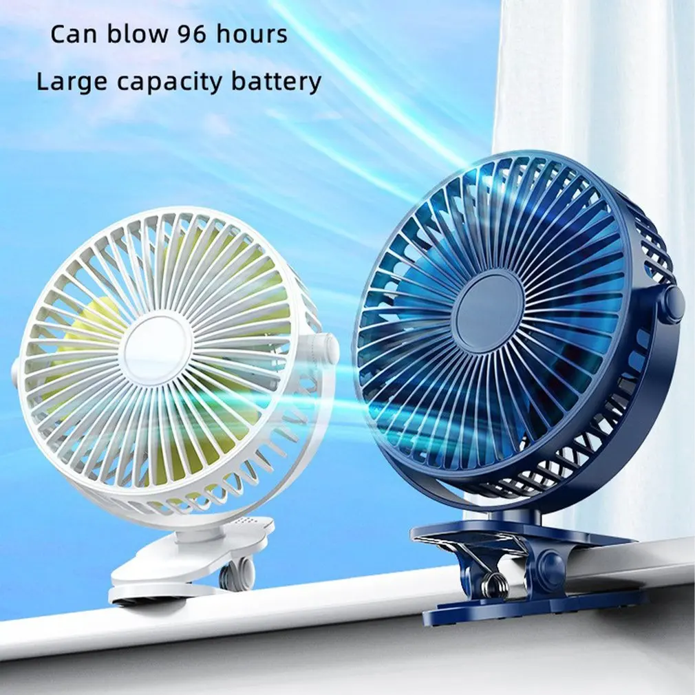 2024 Mini Cooling Fan Portable USB Handheld Clip Fan 360 Degrees 3-speed  Electric Fan Rechargeable Cooling Ventilador