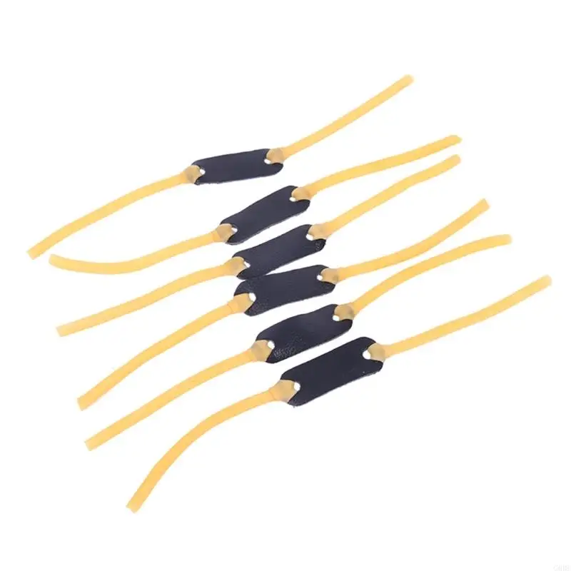 G6DE 6Pcs Rubber Shooting Game Band Elastics Rubber Bungee Band Elastics Hunting Catapults Rubber Slingshots Band Replacement