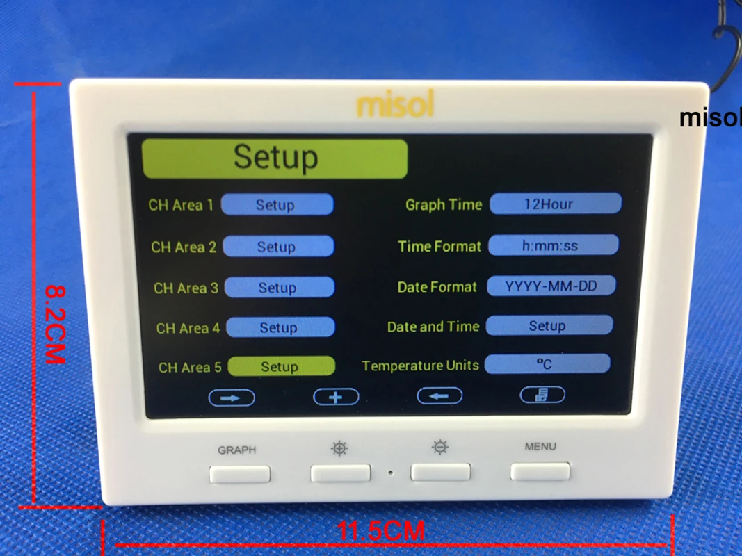 MISOL / 1 UNIT of Wireless weather station with 5 sensors, 5 channels, color screen, data logger, connect to PC, WS-HP3001-8MZ