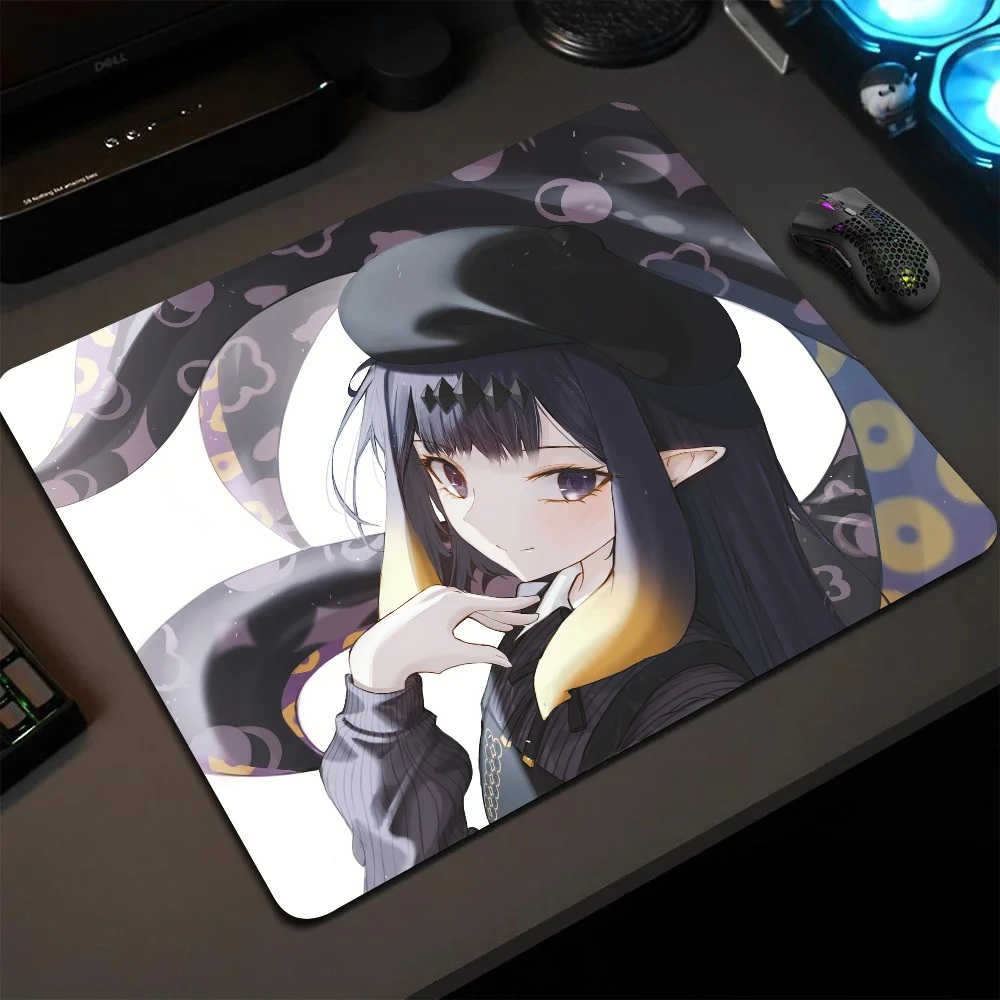 

Ninomae Ina'nis Youtuber Hololive Girl Anime Mousepad Small LockEdge Mouse Pad For Gamers Computer Desk Pad Anti-slip Rubber