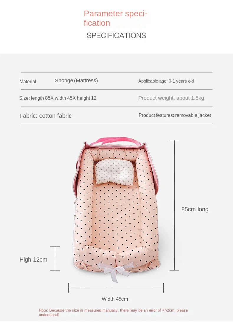 Portable Hemei Mummy Baby Nest Isolation One-shoulder Mummy Bag Styling Pillow Case Bag Bed-in-Bed Crib Baby Bassinet