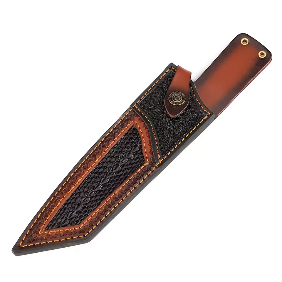 8 Inch Chef Knife Edge Guard, Leather Knife Sleeve,Knife Cover,Knife Sheath,Single Knife Holder for Gyuto Chef & Santoku Knife