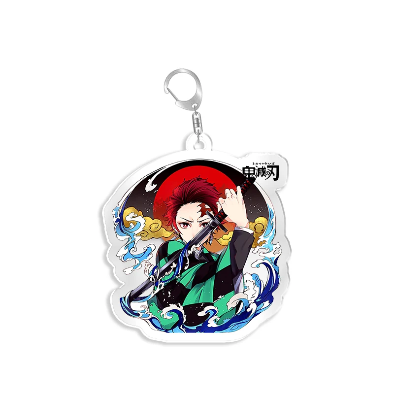 Demon Slayer Kimetsu No Yaiba Key Chain Anime Figure Keychain Acrylic Kamado Tanjirou Double Sided Coating Printing keyring