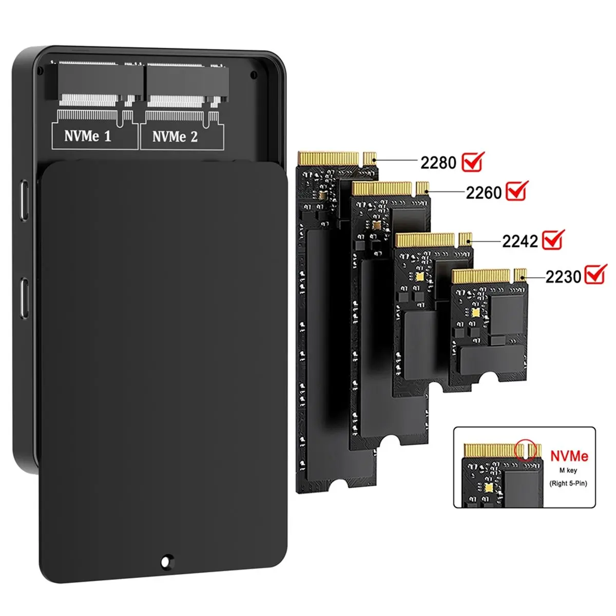 n86r-dual-bay-m2-nvme-ssd-enclosure-rgb-usb32-10gbps-pcie-nvme-docking-station-m2-solid-state-hard-disk-box-adapter-for-pc