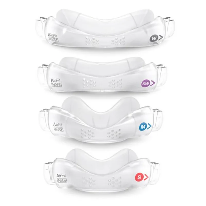Accessoires pour masque nasal N30i : coussinets nasaux, support de tête, connecteur de bandeau, dispositif anti-ronflement, accessoires de ventilateur