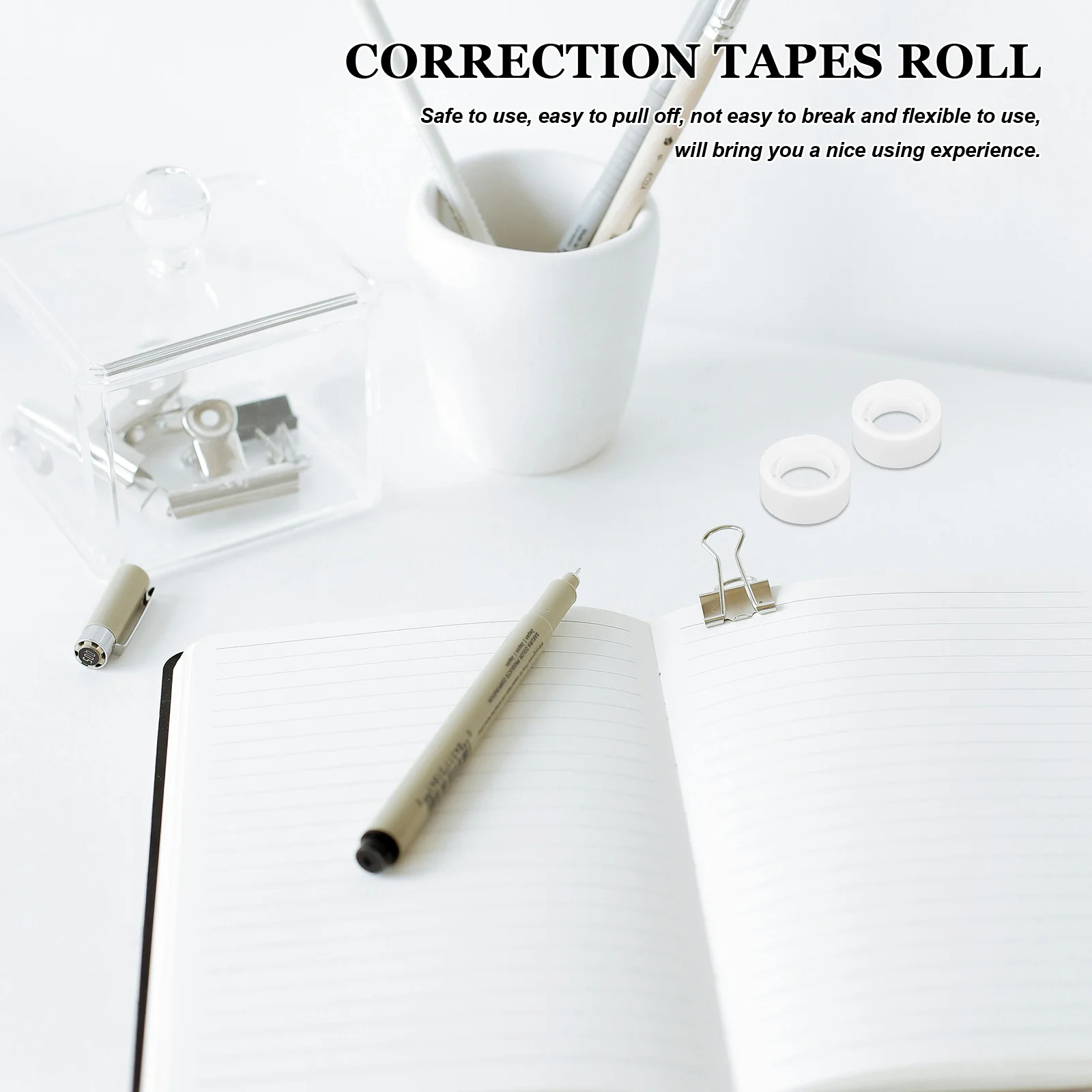 24 Rolls Invisible Matte Correction Writable Tape for Students Correction Gift Wrap Clear Adhesive Craft Tape Matte Tapes