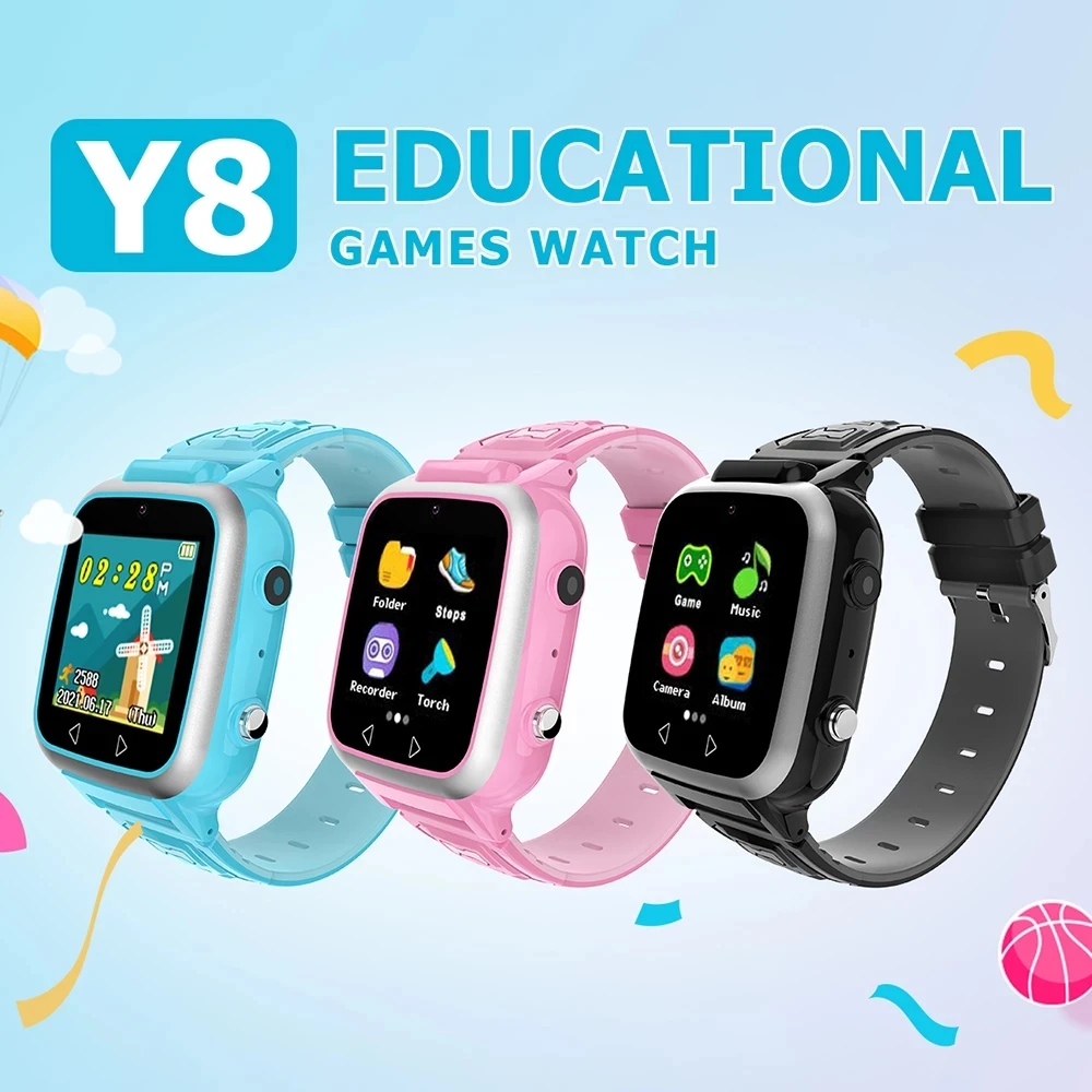 

Kids Games Smart Watch Music Smartwatch Pedometer Dual Camera Children MP3 Music Smart Watch Baby Watch Gift for Boys Girls Y8