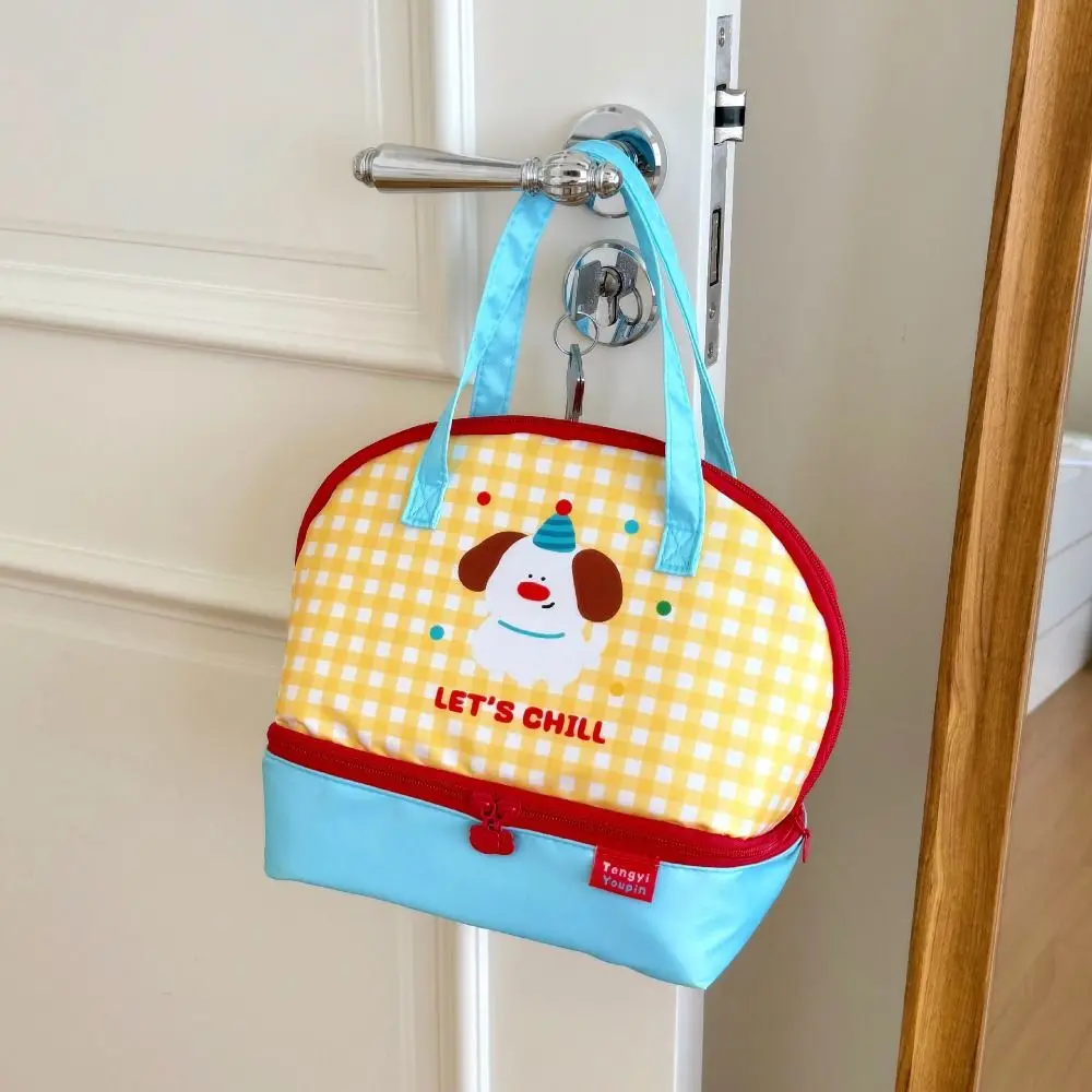 Cartoon Cartoon Cat Lunch Bag Large Capacity Lightweight Korean Style Handbag Insulated Tote Bag Handheld Bag Small Tote Bag