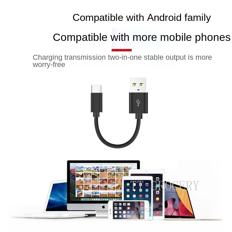 Кабель USB Type-C для Samsung Galaxy S9 Note 8 9, 10 см, USB 3,0, USB C, 2A, кабель для быстрой зарядки и передачи данных, Huawei P10 P40 Pro