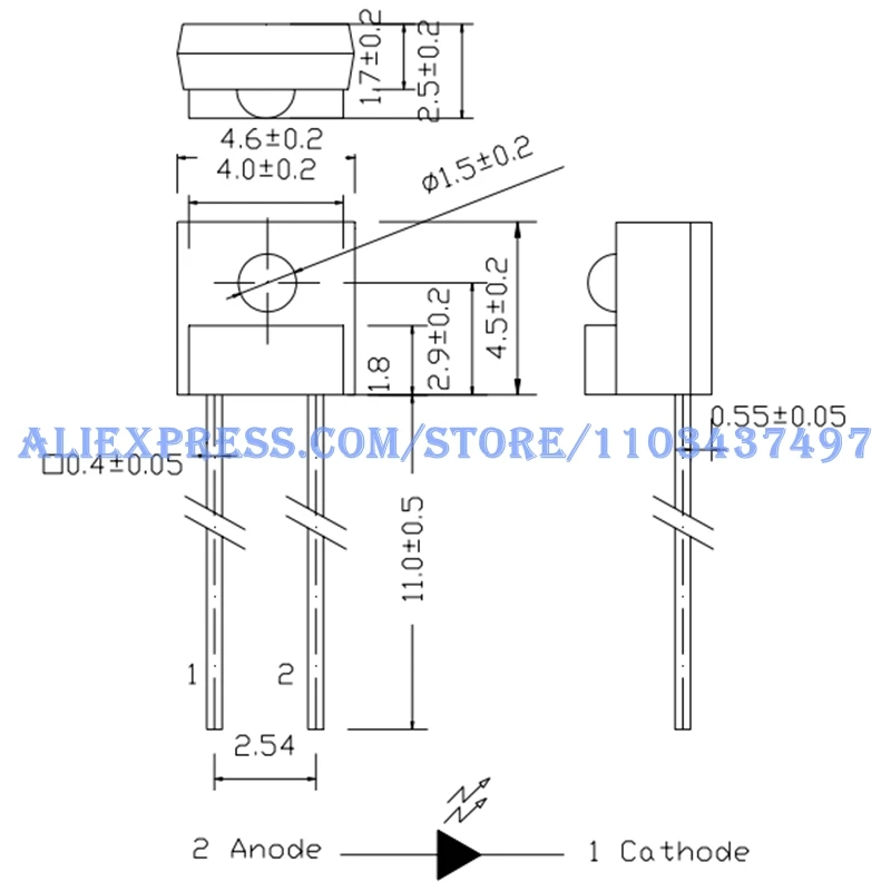 Tubo de emisión infrarroja, IR928-6C-F, 940NM, LED, 10 unidades por lote