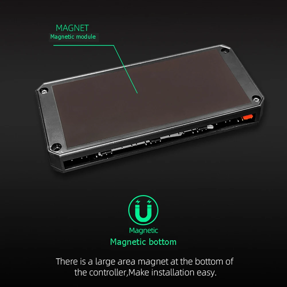 وحدة تحكم COOLMOON RGB 4Pin PWM 5V 3Pin ARGB مروحة تبريد ذكية للتحكم عن بعد #3