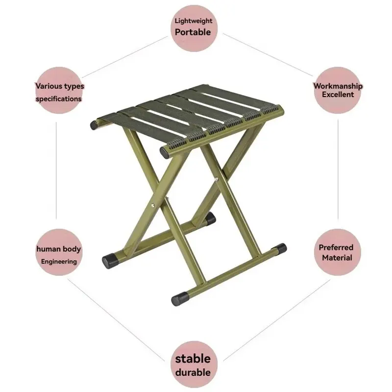 Przenośne krzesła składane na zewnątrz, łatwe do składania krzesła, małe krzesła w kształcie konia, ławki domowe, krzesła wędkarskie