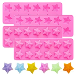 12 Holes Mini Stars Silicone Mold Handmade DIY Chocolate Biscuit Mold Soap Stome Mold Cake Decors Fondant Pastry Baking Tools