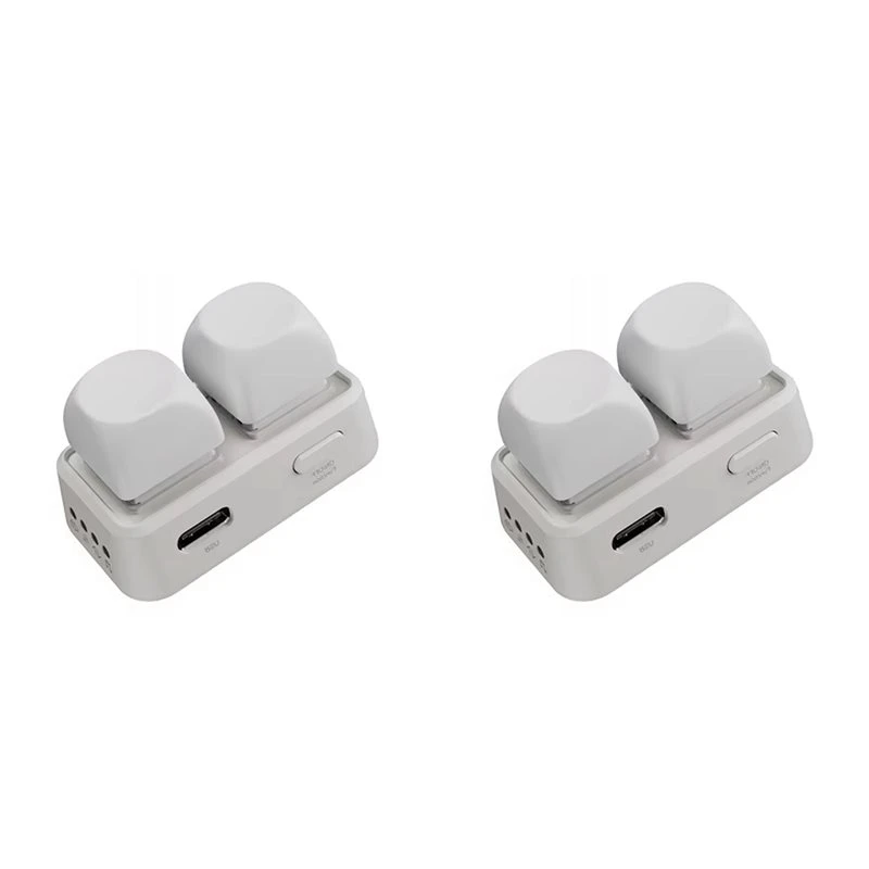ABNR 2X Newest Wireless Blue Tooth Remote Control Keypad Dual Button Page Turner For Kobo E-Book Readers Lazy Artifact White