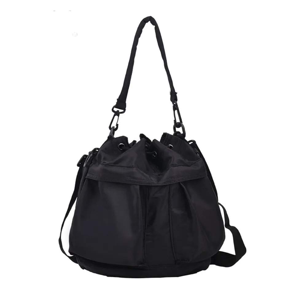 

Portable Women Drawstring Bag Casual Korean Style Phone Crossbody Purse Adjustable Handbags Solid Color Shoulder Bag Commuting