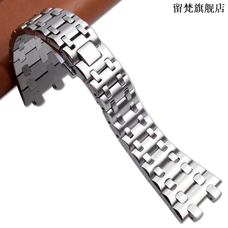 For AP Audemars Piguet Royal Oak Offshore 15710 15703 26470 15400 Watchband Anti-Rust Double Stainless Steel Watch Strap 28mm