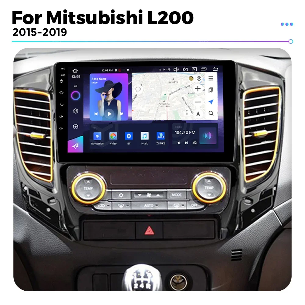 Wireless Carplay Car Radio For Mitsubishi Pajero Sport 3 L200 5 Triton 3 2015-2019 BT WIFI Multimedia Video Android Player Auto