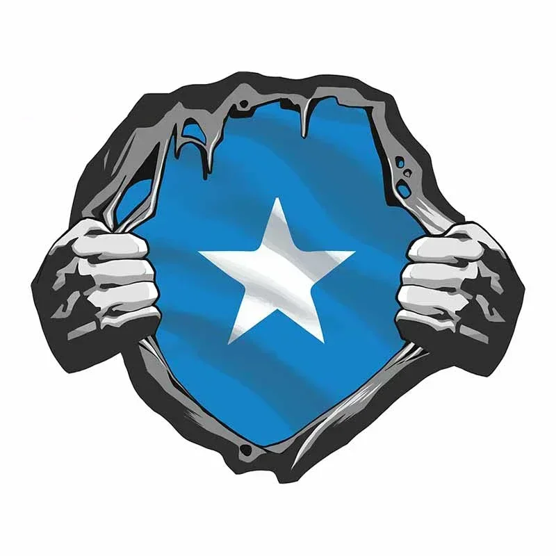 

Personality Torn Somali Flag Body Car Decal Cartoon Car Sticker Material Waterproof Easy to apply Creative Decoration