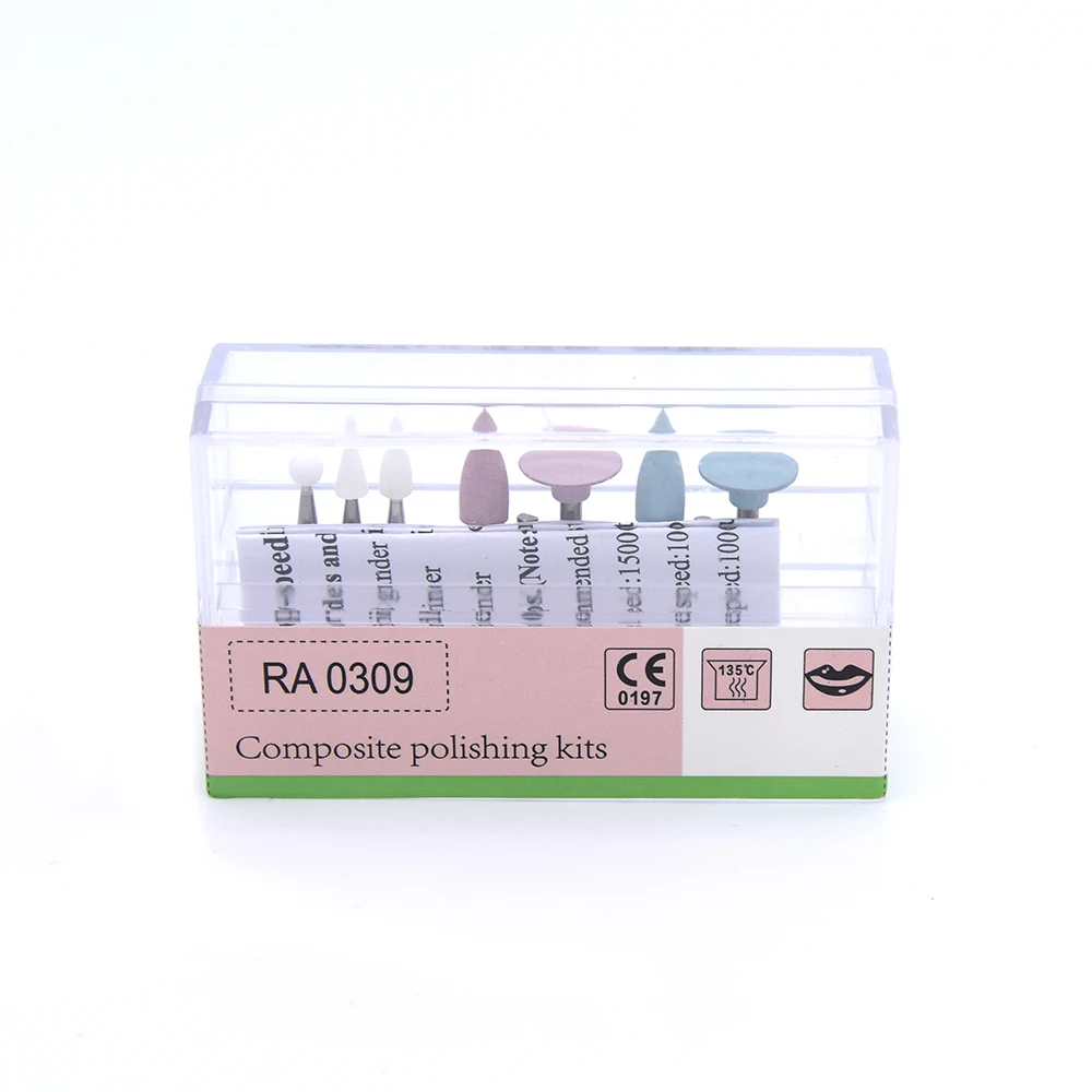 

high quality 9pcs/box Dental Rubber RA ResinPolishing Wheel Composite Resin Polishing DiscSpiral polishing wheel kit new