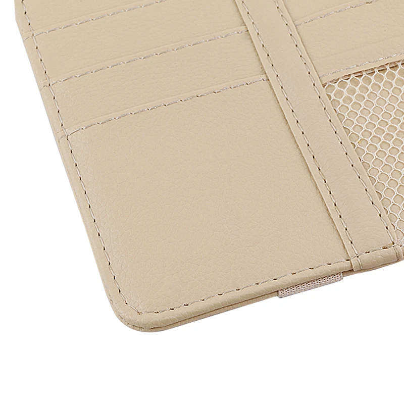 Car Sun Visor Organizer Storage Travel Document Holder With Multi-Pocket PU Leather Cards Receipts Pouch With Zip image 6