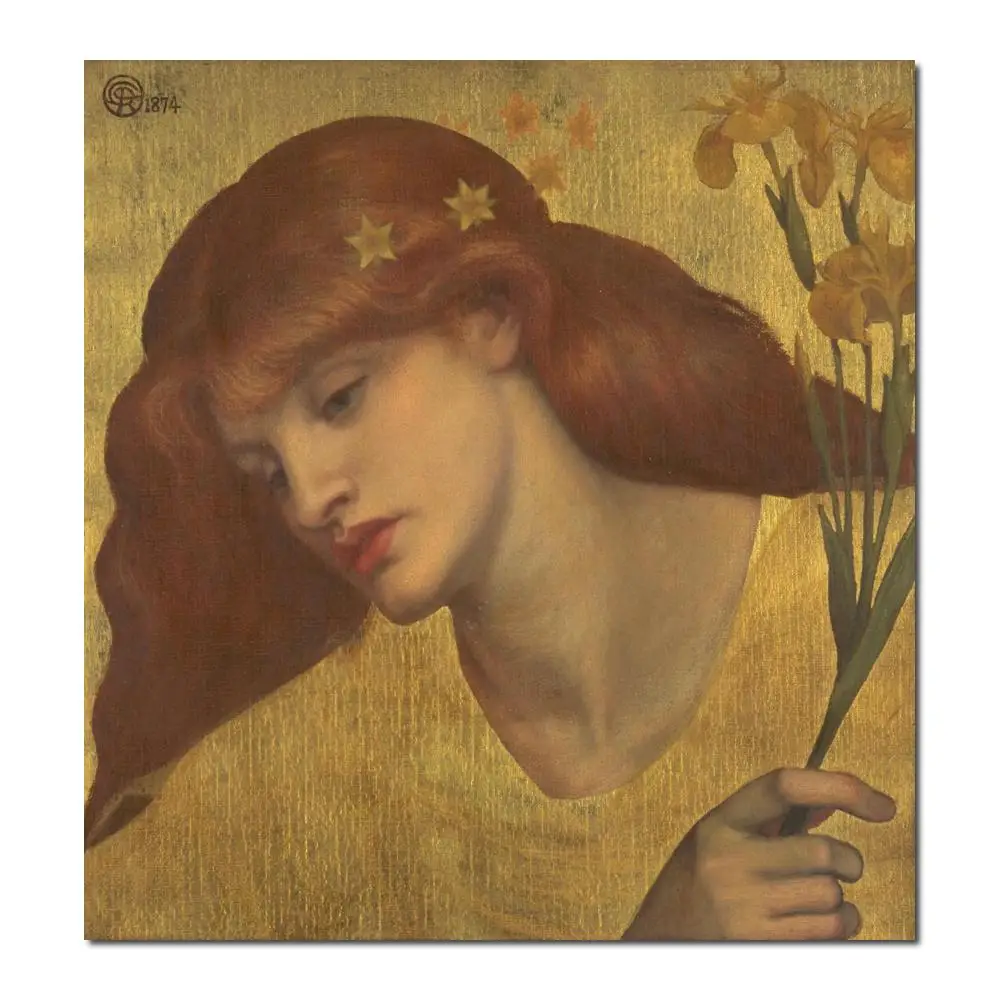 

Art Painting by Dante Gabriel Rossetti Sancta Lilias High Quality Hand painted