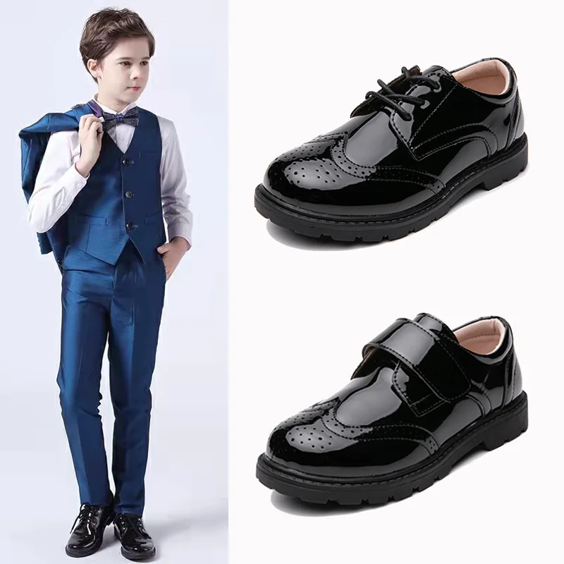 

Fashion Black Patent Leather Shoes For Kids Boys Spring Autumn School Uniform Shoes Kid Child Boy Shoe Platform Party Shoes